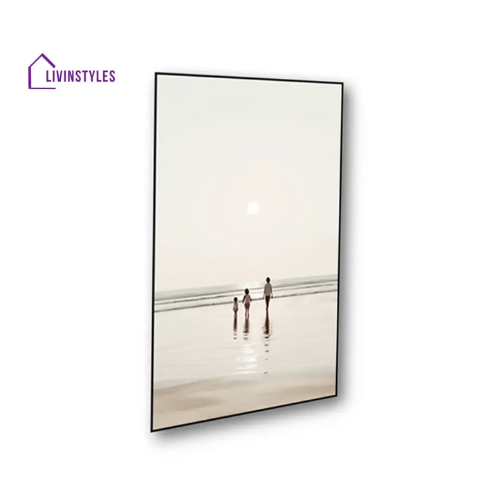 Heartwarming Family Beach Walk Series Set Of 4 Canvas Wall Painting