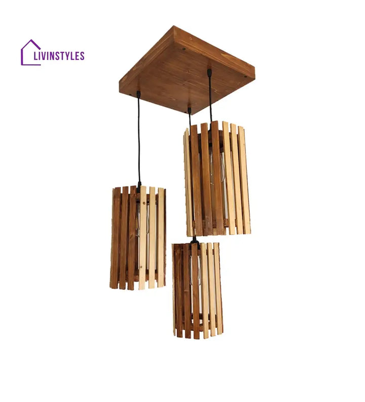 Hexa Beige & Brown Cluster Hanging Lamp Lamps