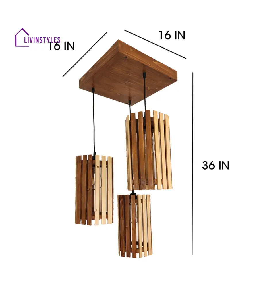 Hexa Beige & Brown Cluster Hanging Lamp Lamps