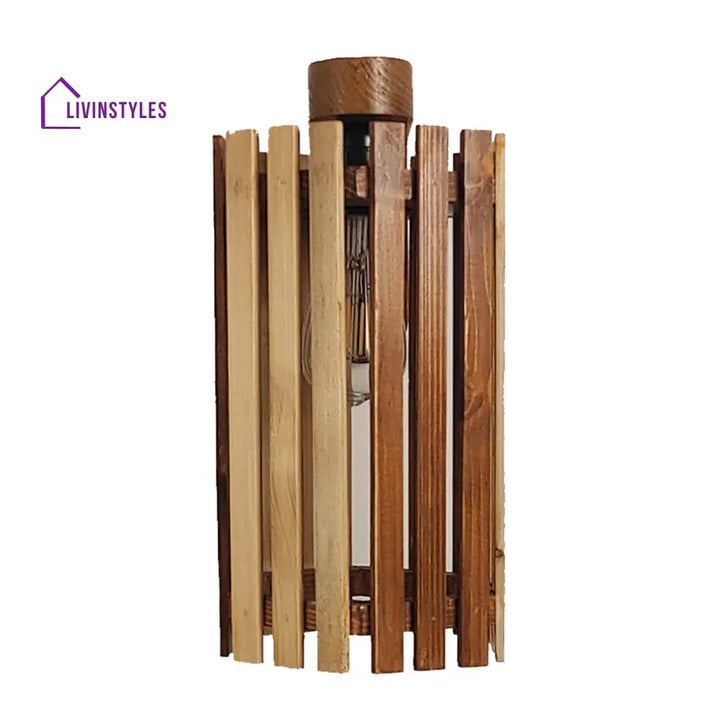 Hexa Brown Wooden Wall Light Lights