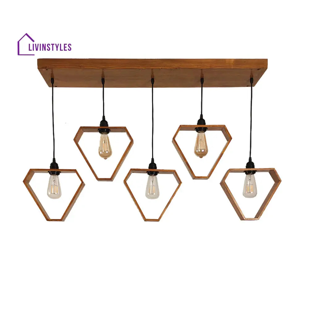 Hexad Brown 5 Series Hanging Lamp Lamps