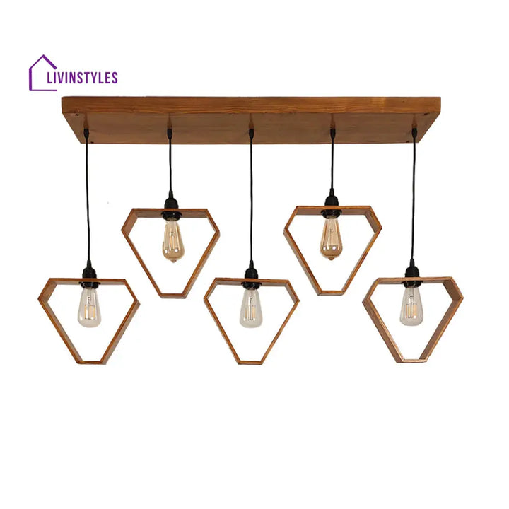 Hexad Brown 5 Series Hanging Lamp Lamps