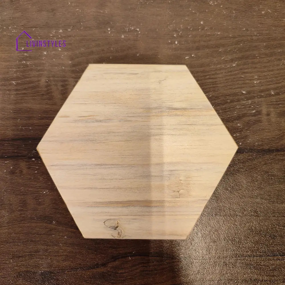 Hexagon Wooden Coaster Set Coasters