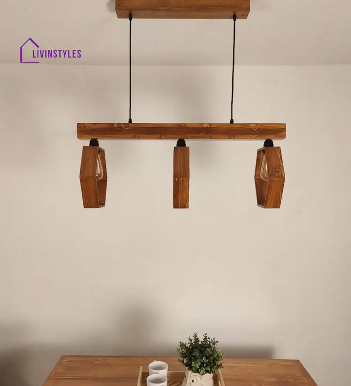 Hexagram Brown 3 Series Hanging Lamp Lamps