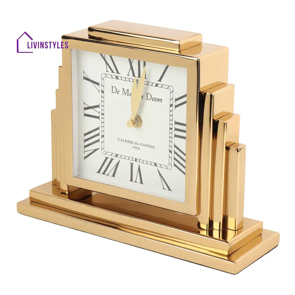 Highrise Horizon Time Gold Table Clock