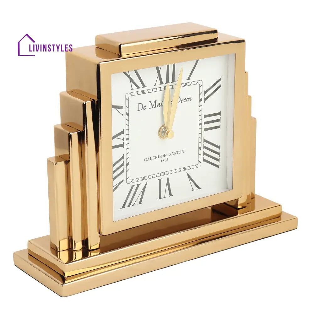 Highrise Horizon Time Gold Table Clock