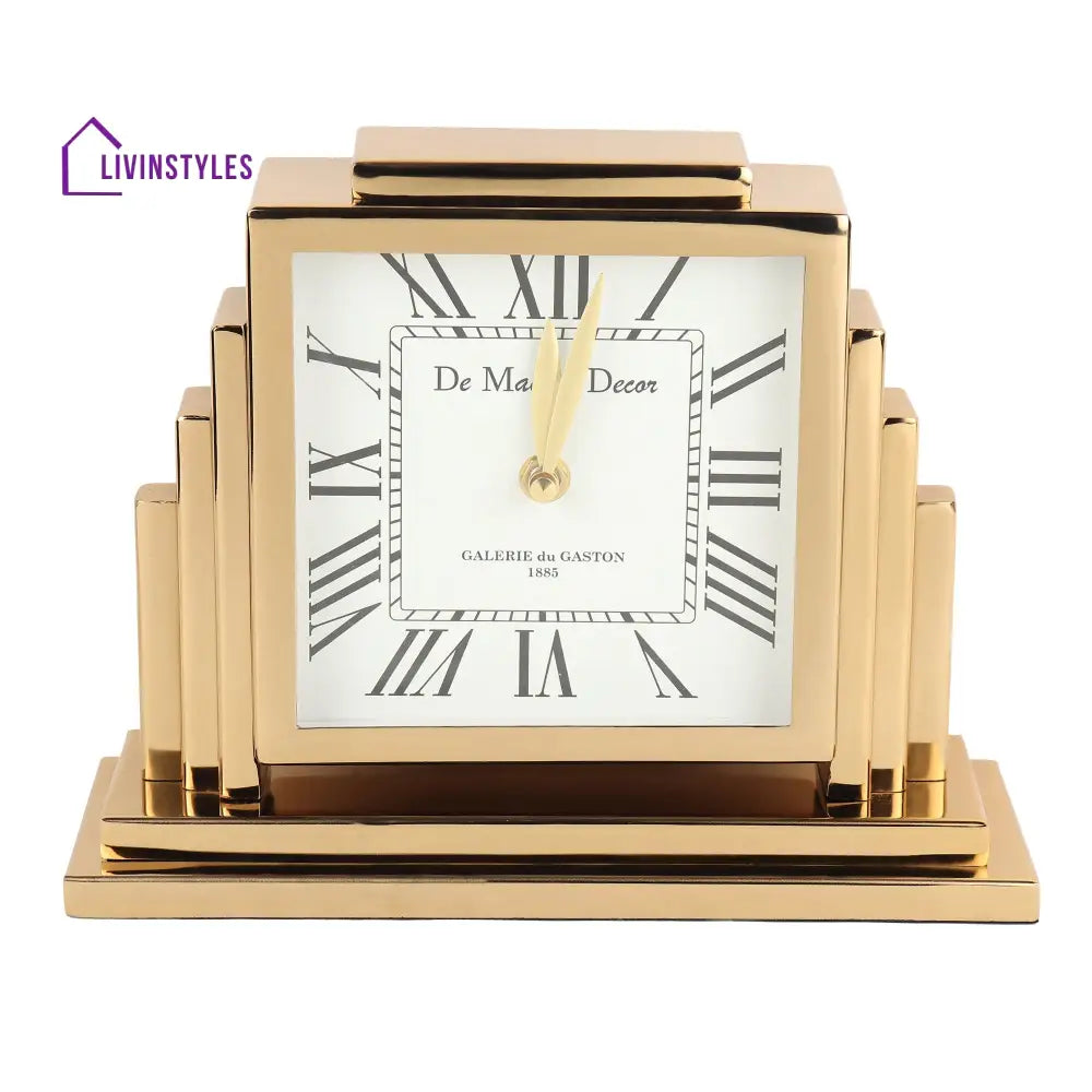 Highrise Horizon Time Gold Table Clock