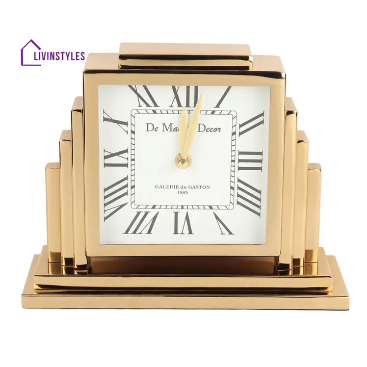 Highrise Horizon Time Gold Table Clock