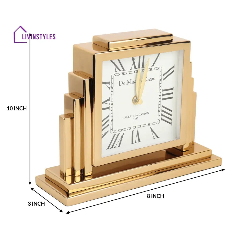 Highrise Horizon Time Gold Table Clock