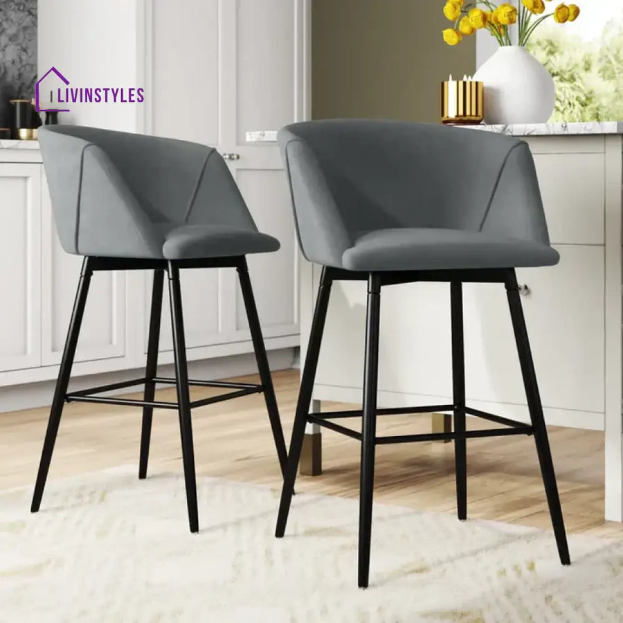 Grey Color Clea Counter Stool Set Of-1