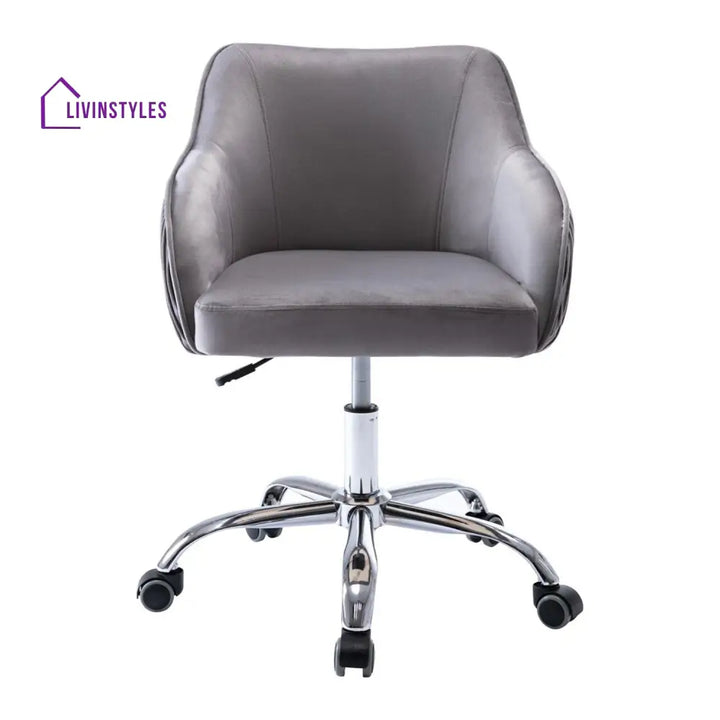 Home Office Chair With Wheels Grey Furniture