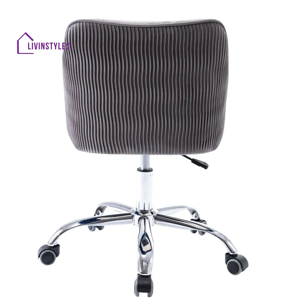 Home Office Chair With Wheels Grey Furniture