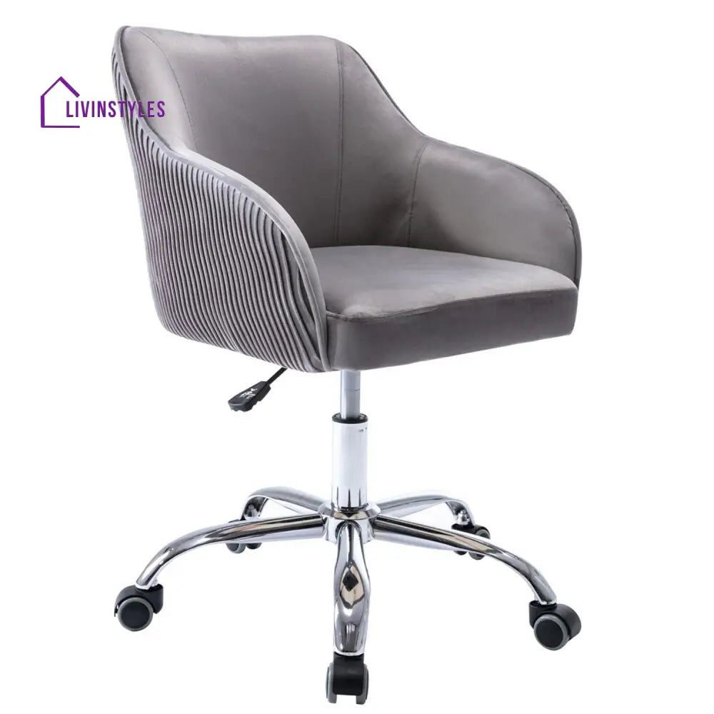 Home Office Chair With Wheels Grey Furniture