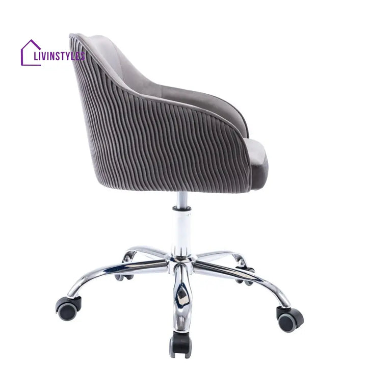 Home Office Chair With Wheels Grey Furniture