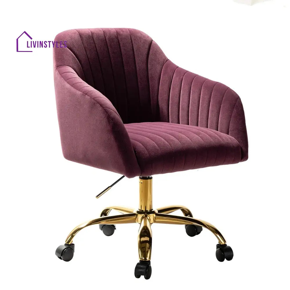 Home Office Chair With Wheels Purple Furniture