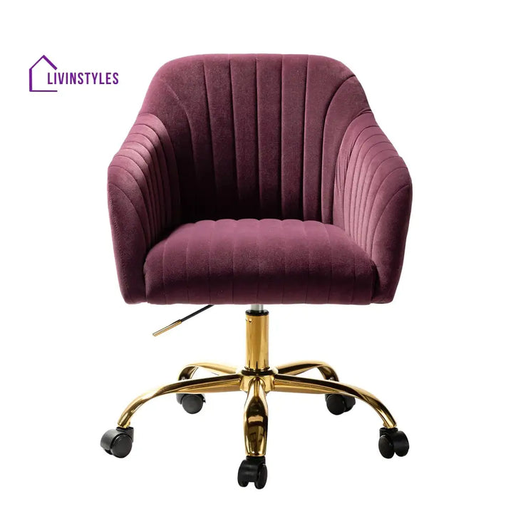 Home Office Chair With Wheels Purple Furniture