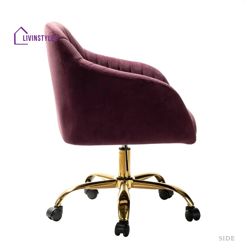 Home Office Chair With Wheels Purple Furniture