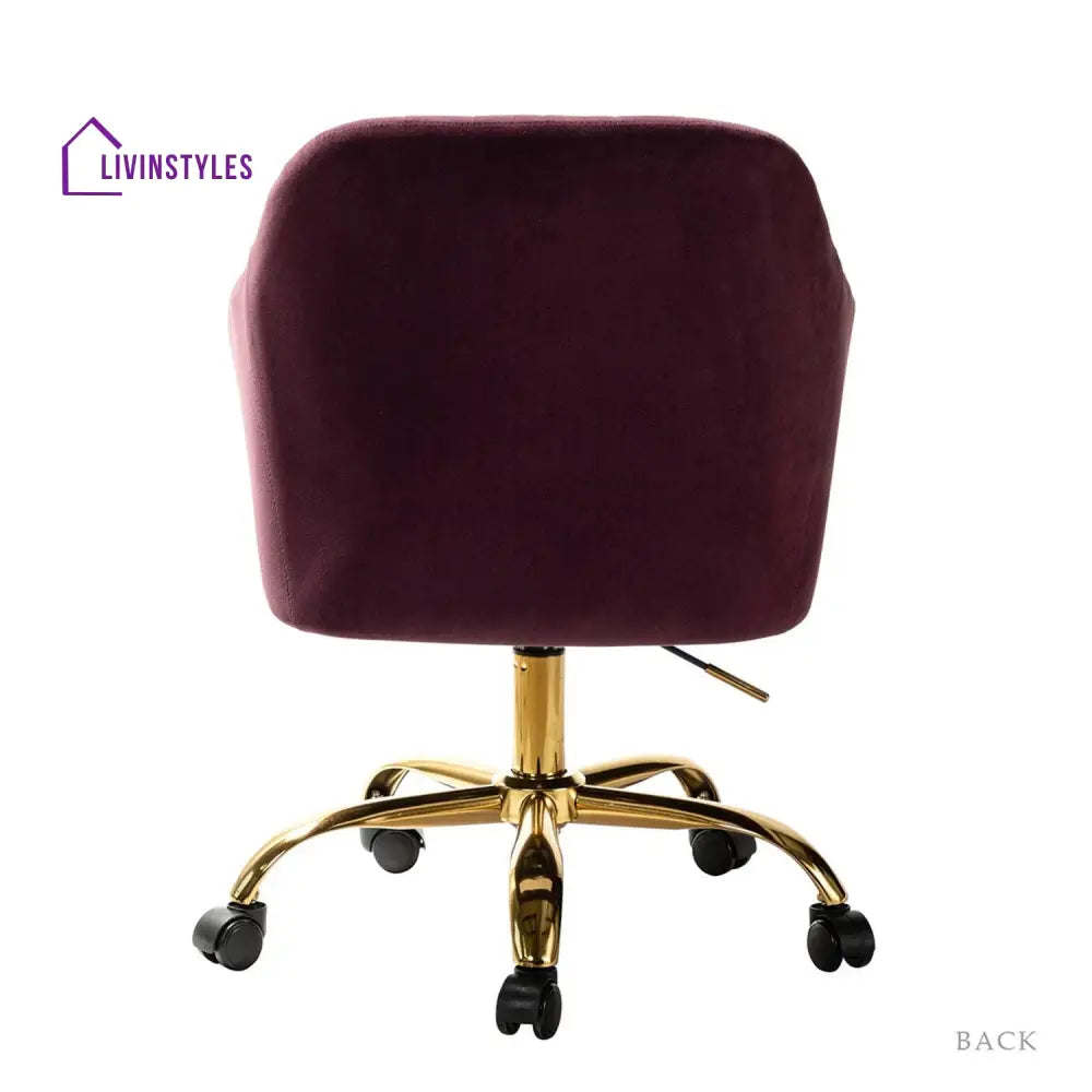 Home Office Chair With Wheels Purple Furniture