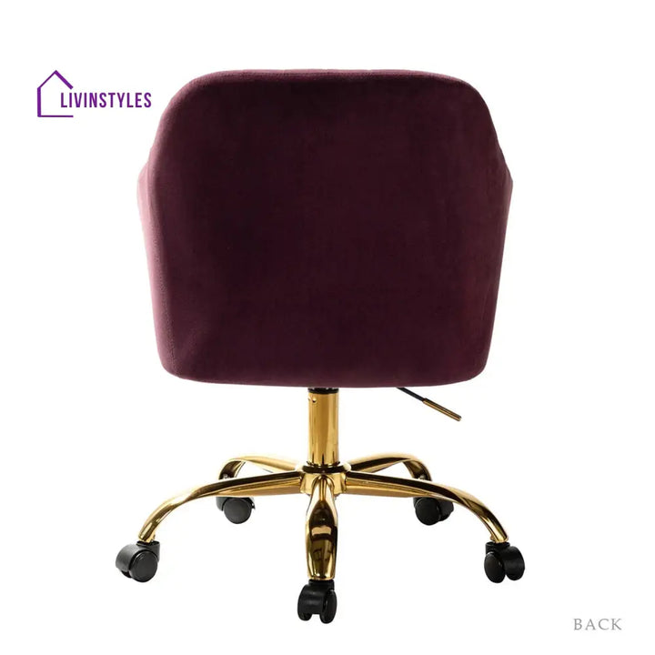 Home Office Chair With Wheels Purple Furniture