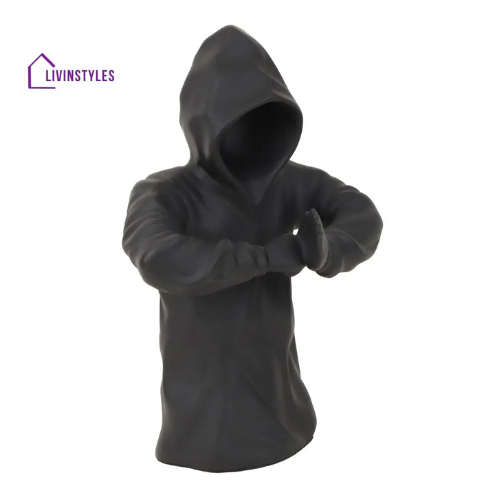 Hooded Warrior In Black Decorative