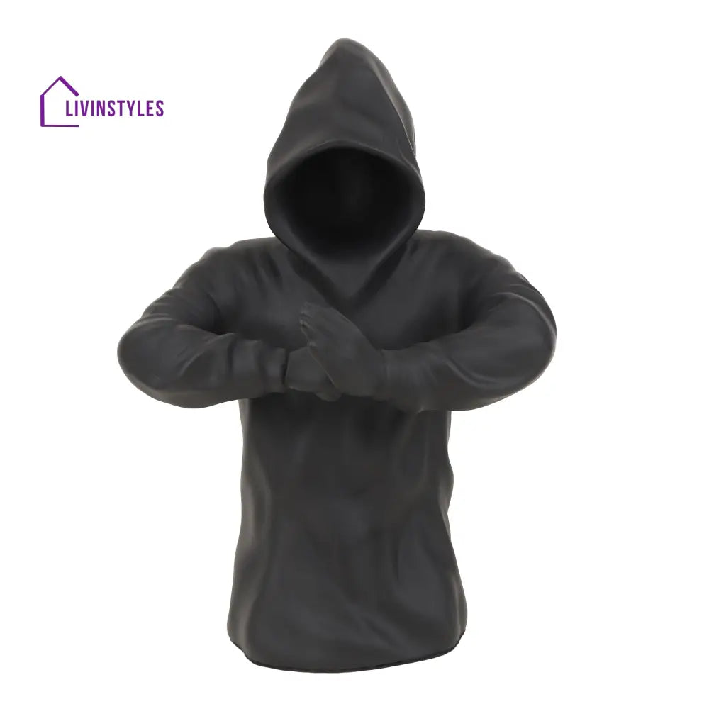 Hooded Warrior In Black Decorative