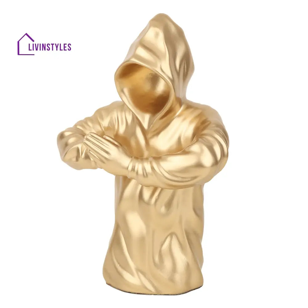 Hooded Warrior In Gold Decorative