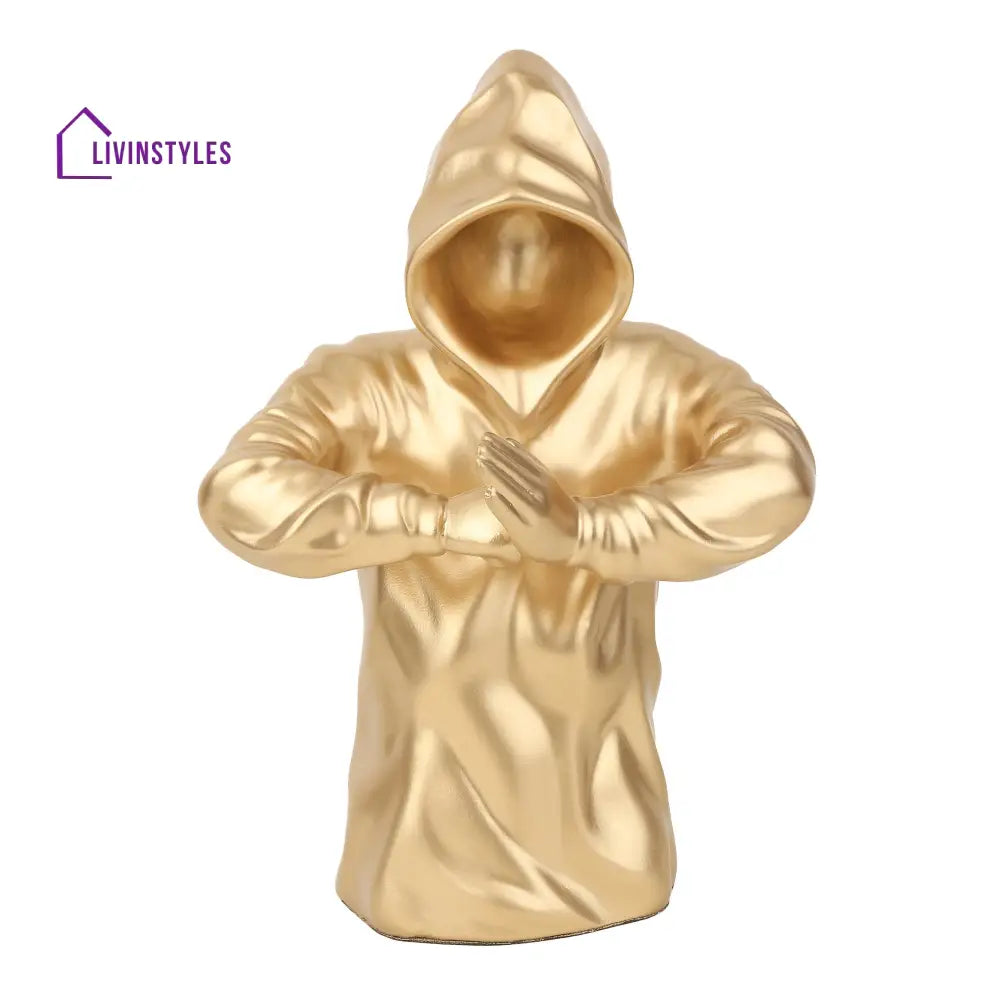 Hooded Warrior In Gold Decorative