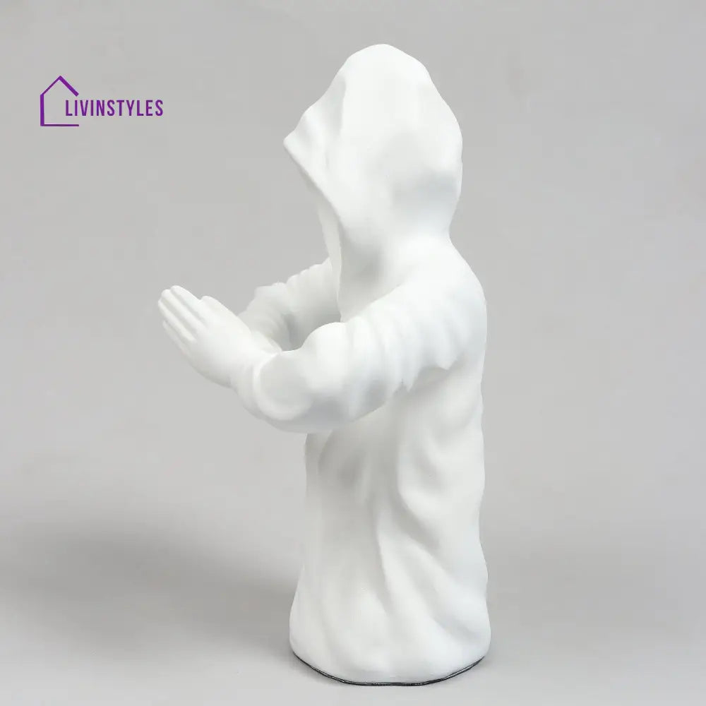 Hooded Warrior In White Decorative