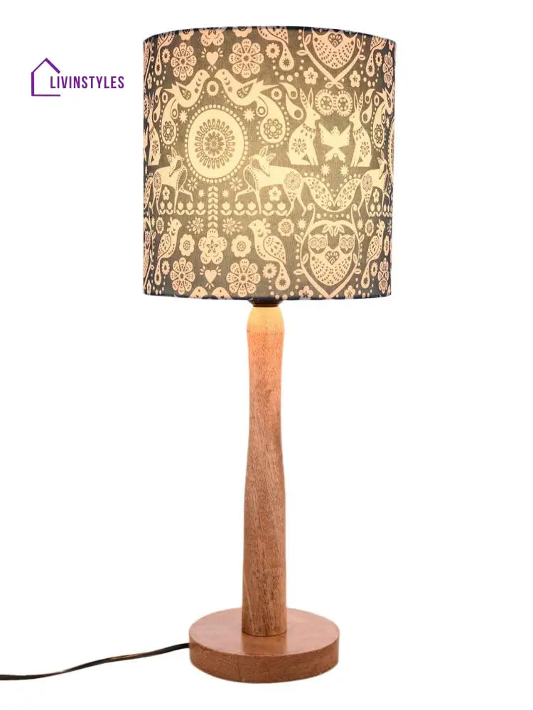 Indian Art Wooden Lamp