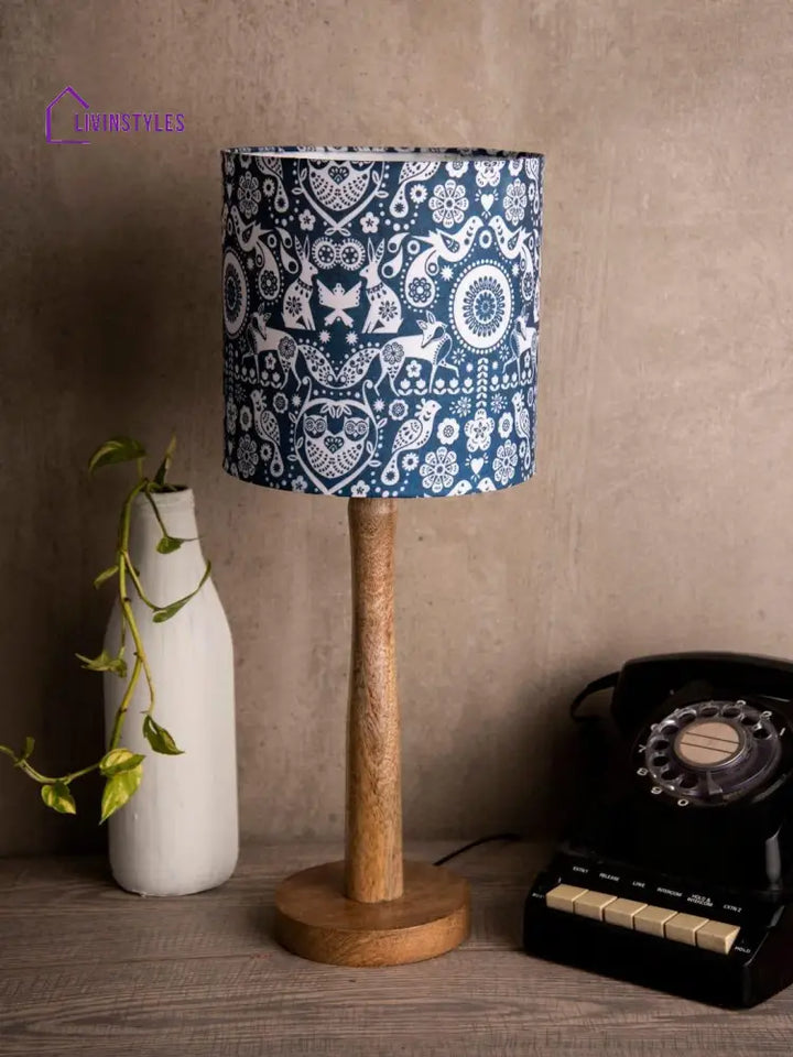 Indian Art Wooden Lamp