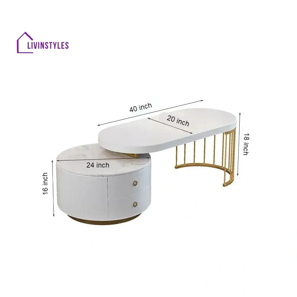 Inna Contemporary White Centre Table