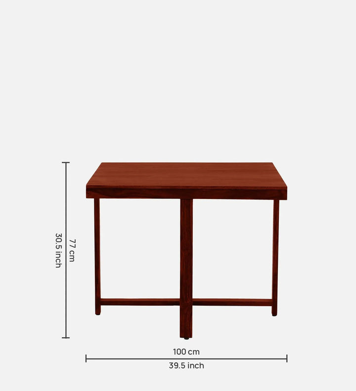 Orest Sheesham Wood 4 Seater Dining Set In Honey Finish