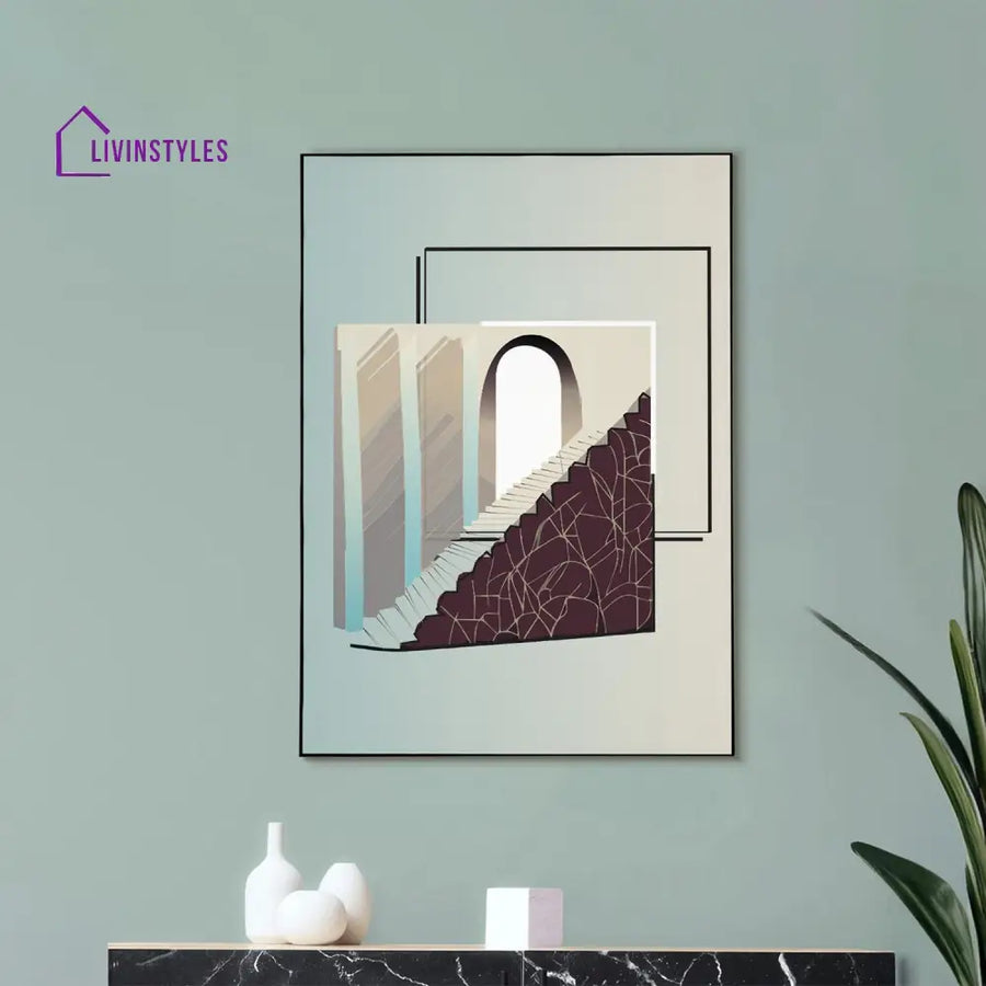 Intriguing Doorway Staircase Canvas Art Printed Wall Painting