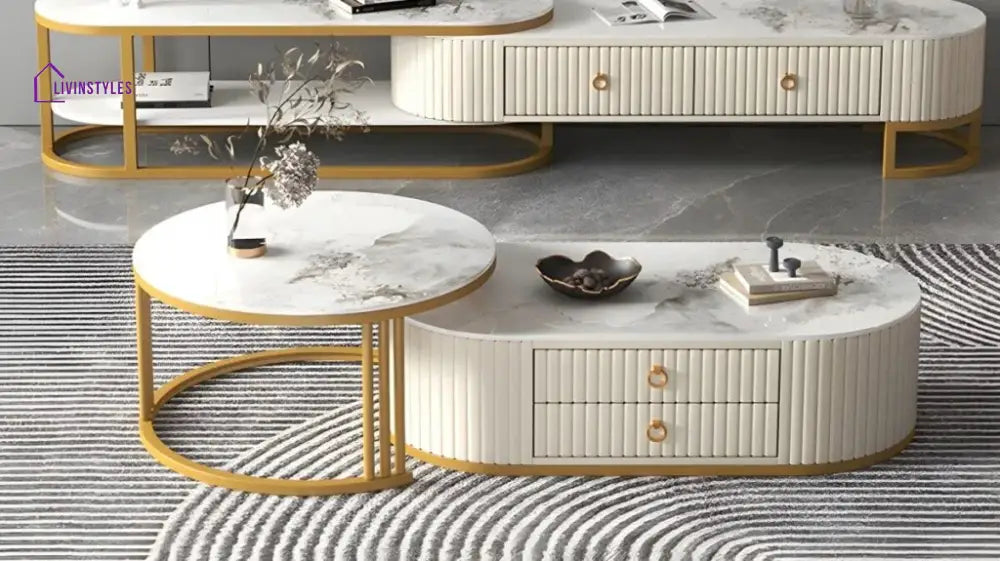 Irina Designer Centre Table With Marble