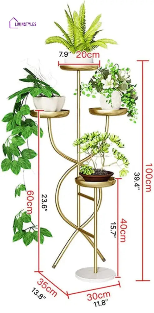 Isha Metal Plant Stand For Balcony