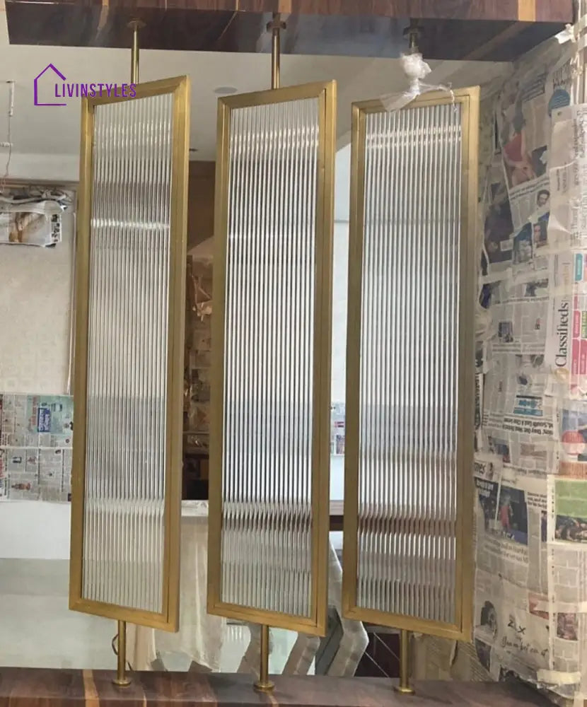 Isha Rectangular Metal Partition (96’’×16’’ Each Panel) For Living Room|Restaurant|Office