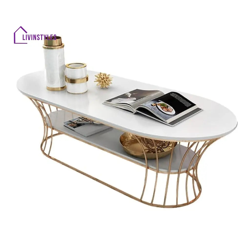 Ishani Marble Top Metal Coffee Table