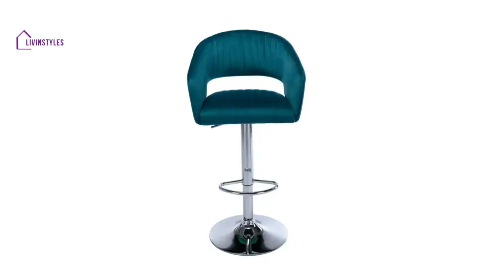 Teal Color Dee Swiel Adjustable Bar Stool