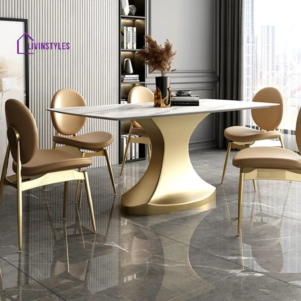 Ishvi Stainless Steel Dining Table Set