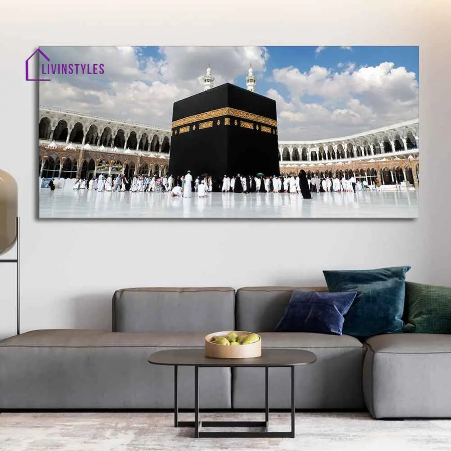 Islamic Canvas Wall Painting Of Makkah Al-Mukarramah