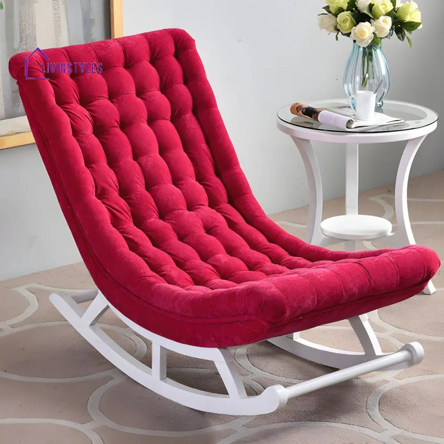 Ivyana Solid Wood Rocking Chair for Living Room