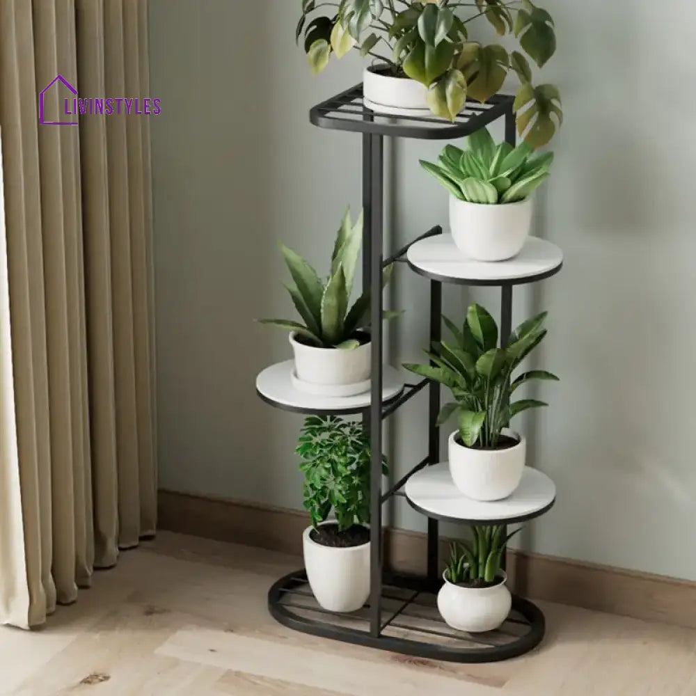 Jagdish Metal Plant Stand For Balcony - Set Of 2