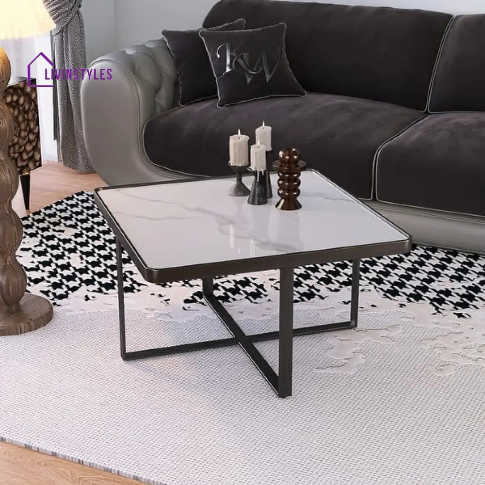 Jai Square Marble Coffee Table For Living Room