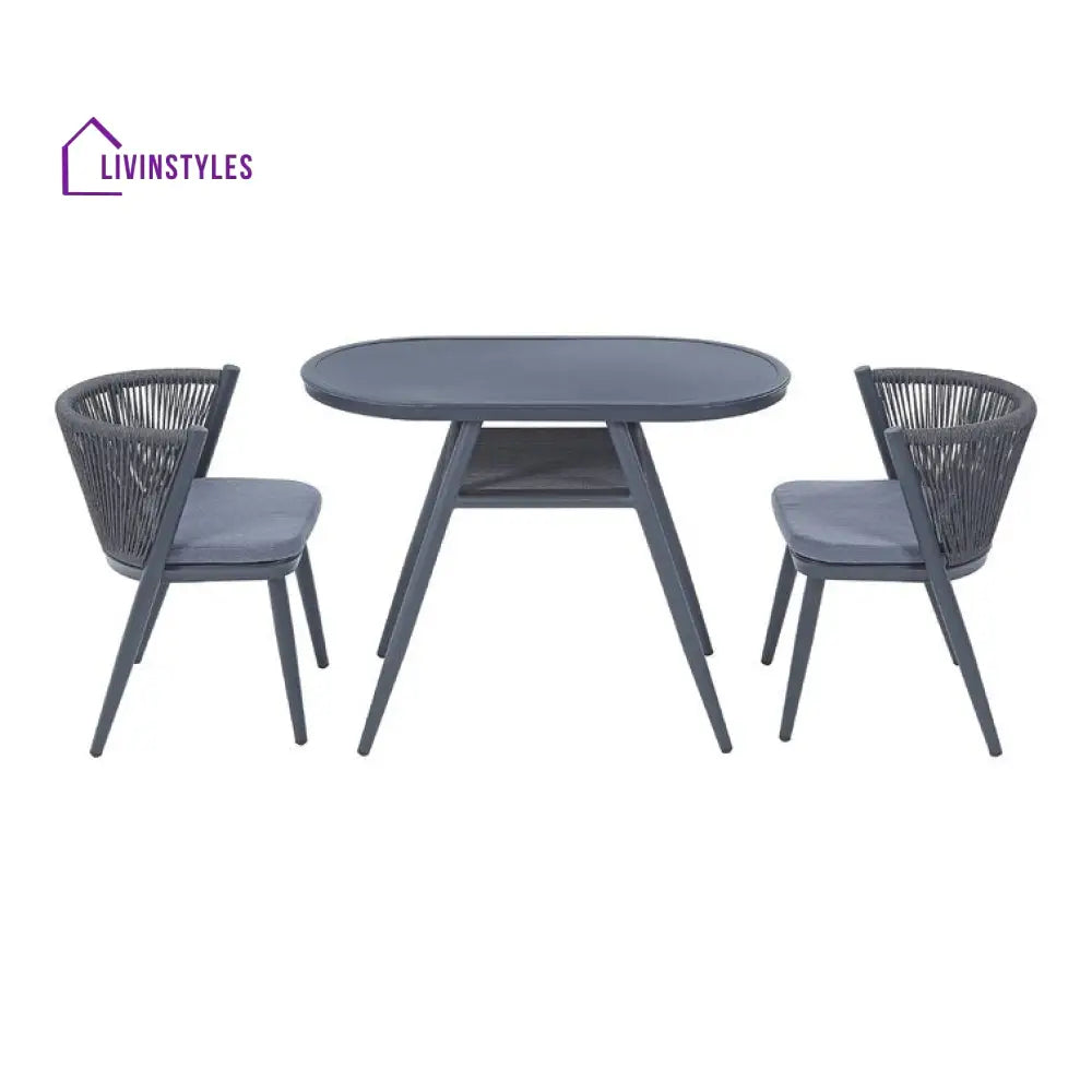 James 2 Seater Oval Outdoor Set With Cushions