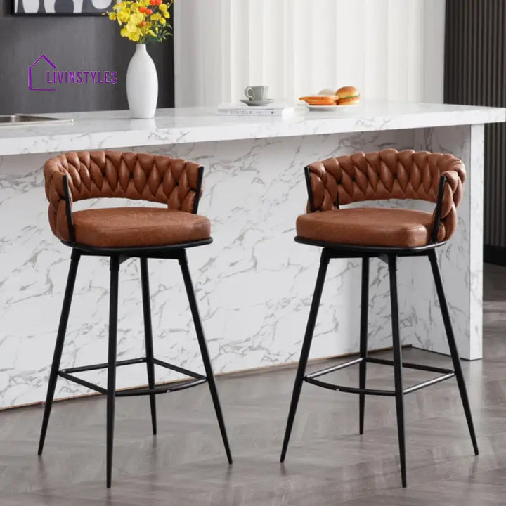 Jatin Whisky Brown Presley Bar Stool