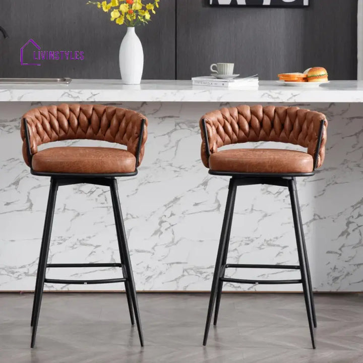 Jatin Whisky Brown Presley Bar Stool