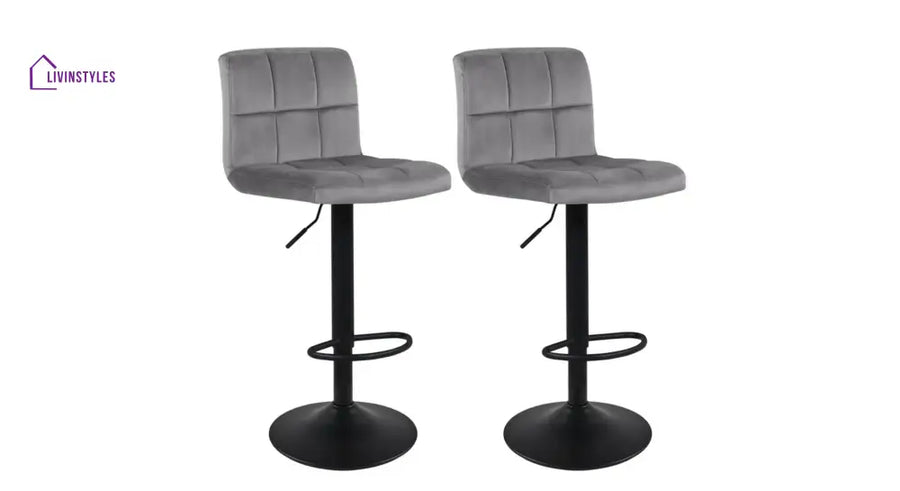 Grey Color Neo Swiel Adjustable Bar Stool