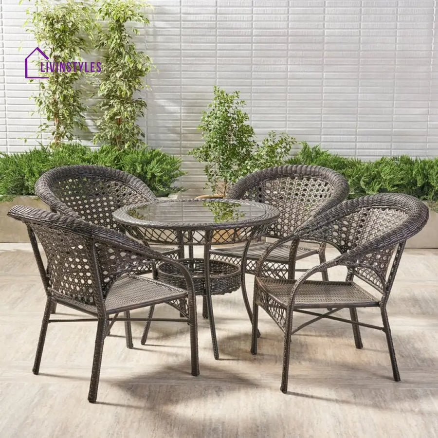 Jitu 4 Seater Round Outdoor Dining Set