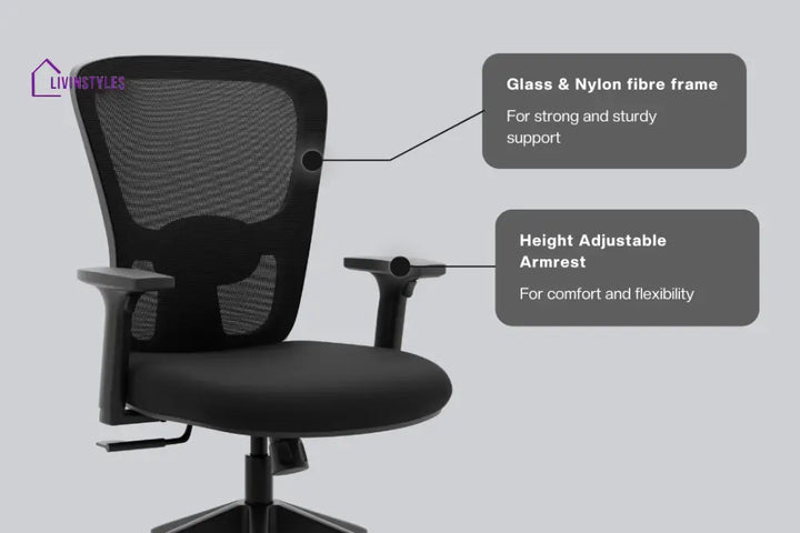 Juhi Jupiter Go Mid Back Mesh Office Chair Efficient Chairs