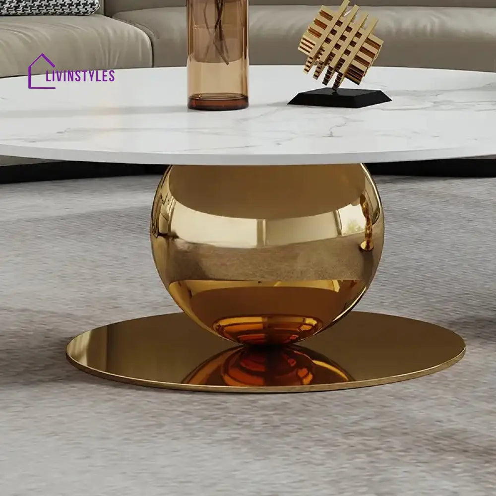 Juhi Stainless Steel Triple Globe Coffee Table Set